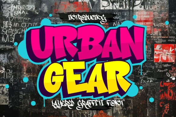 Urban Gear: The Bold Font That Captures Street Art Energy