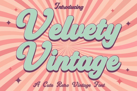 Velvety Vintage: A Groovy Typeface for Modern Creativity